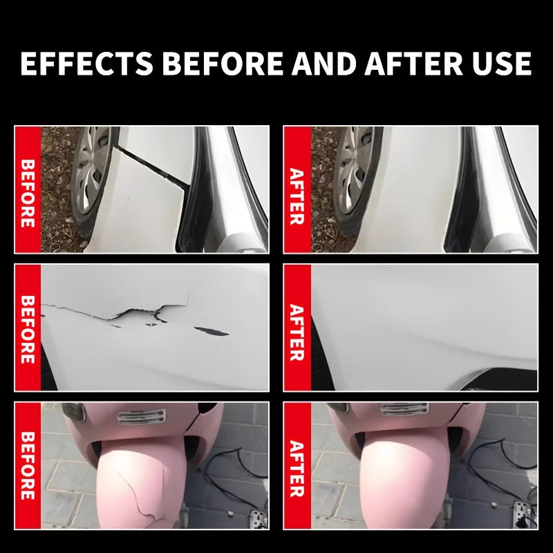 Heavy-Duty Car Bumper Plastic Adhesive - Structural Repair Adhesive for Cracks, Chips, and Impact Damage - No Welding Required, Suitable for Bumpers, Mirror Bases, Exterior Plastic Repair - Recommended by Auto Detailing Techn