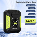 Portable Waist Clip Fan 5000mAh USB Rechargeable Fan Powerful Air Cooler Outdoor Camping Waist Fan with Power Bank LED Light