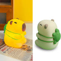 Mini Novel Night Light,Cute Capybara Silicone Ambient Lamp,Warm Bedside Light for Nursery Children Sleep & Room Decor Kids' Gift