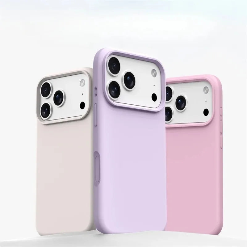 Liquid Silicone Magnetic for MagSafe Phone Case for IPhone17ProMax 16 15 14 13 17Air Solid Color Skin Protection Soft Back Cover