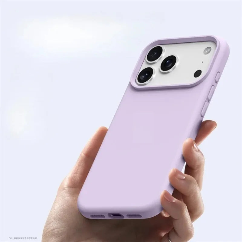 Liquid Silicone Magnetic for MagSafe Phone Case for IPhone17ProMax 16 15 14 13 17Air Solid Color Skin Protection Soft Back Cover