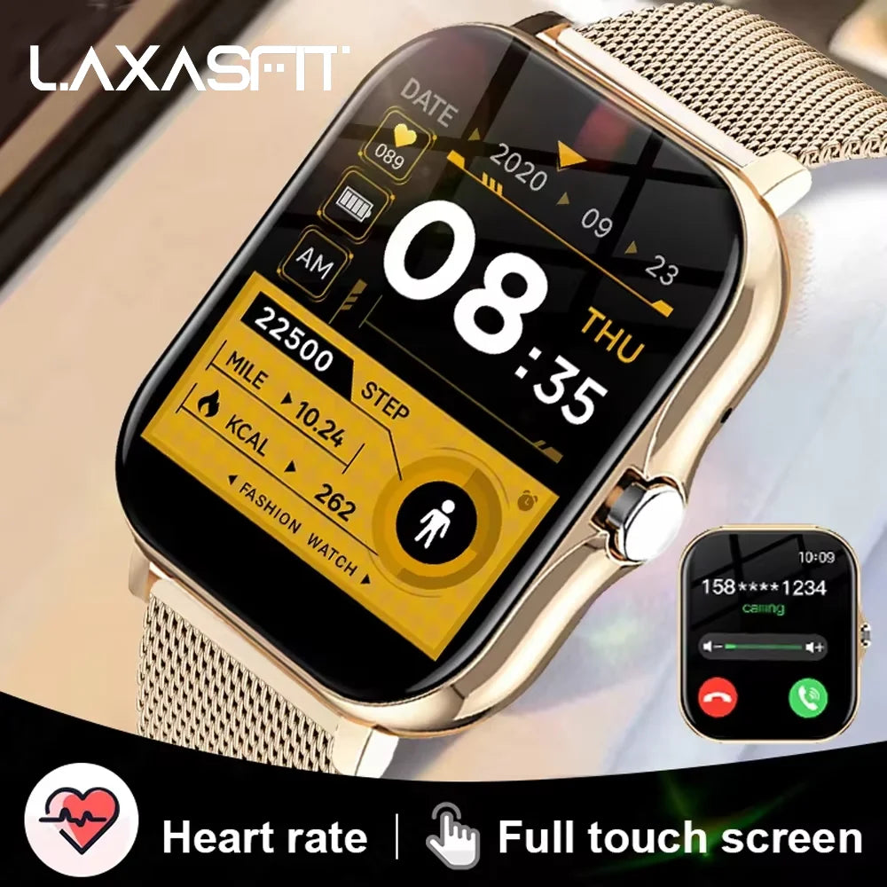 LAXASFIT New Smart Watch Multiple Sports Mode Sleep Monitor Find Phone Bluetooth Call Smart Watch Men Women Gift