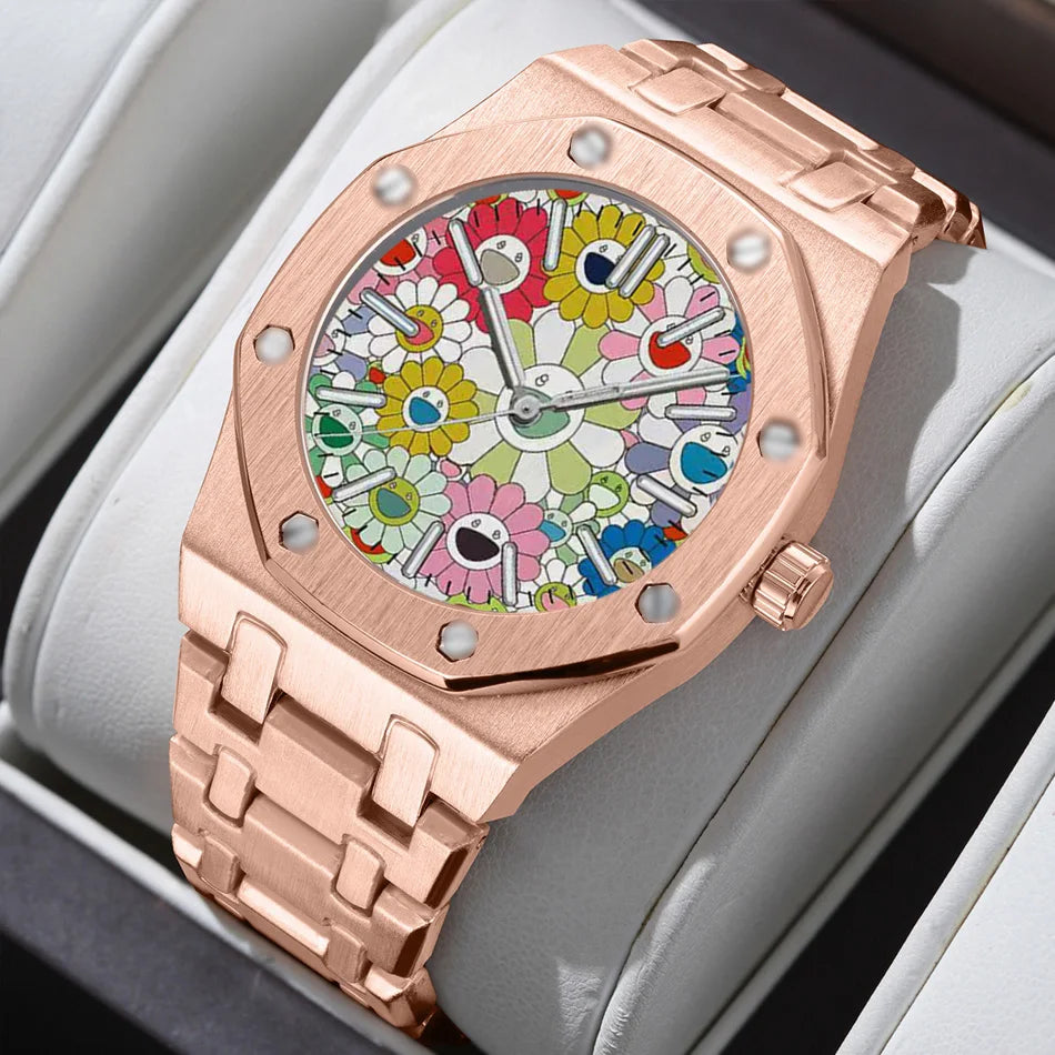 Retro Men's Quartz Qatch Luxury and Fashionable Women's Clock Luminous Sports Watch Alloy Business Quartz Wristwatch Gift