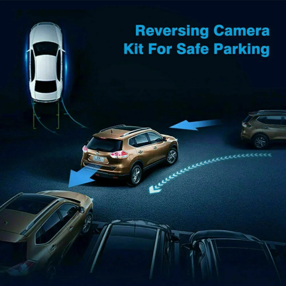 4/8/12LED European License Plate Rearview Camera Frame Reverse Backup Camera Night Vision for Truck Car SUV, Camper Pickup