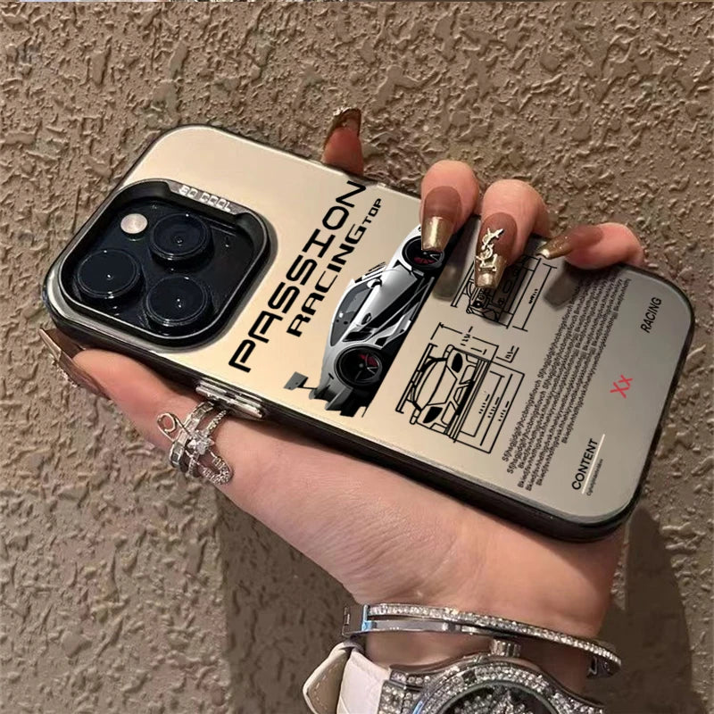 Modern Racing Style Sports Lines Phone Case  for Iphone 17 16 Pro Max 15 14 13 12 11 XS X XR 7 8 Plus 17Air 16E Hard Shell Cover