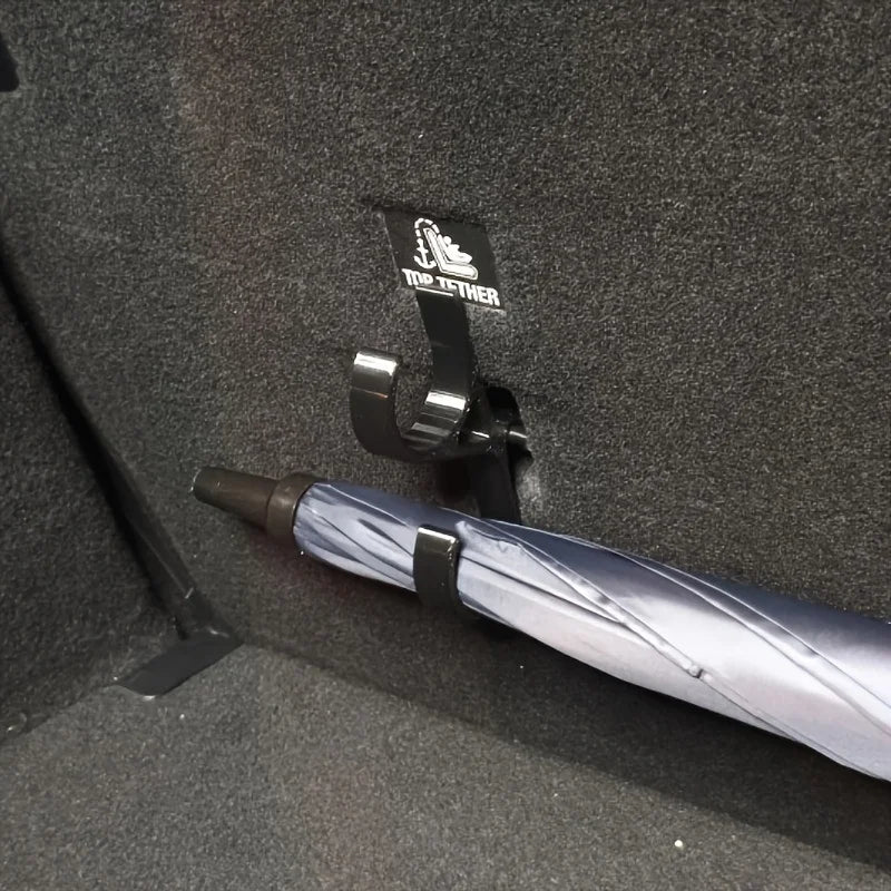Two Car Umbrella Hooks - Trunk Hooks, Suitable for Sedans And Suvs with No-Drill Installation, Multifunctional Back Storage Rack
