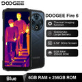 【Brand+】World Premiere DOOGEE Fire 6 Rugged Phone 6.56" 90Hz Display 6GB RAM 256GB ROM 50MP AI Main Camera 10400mAh/18W