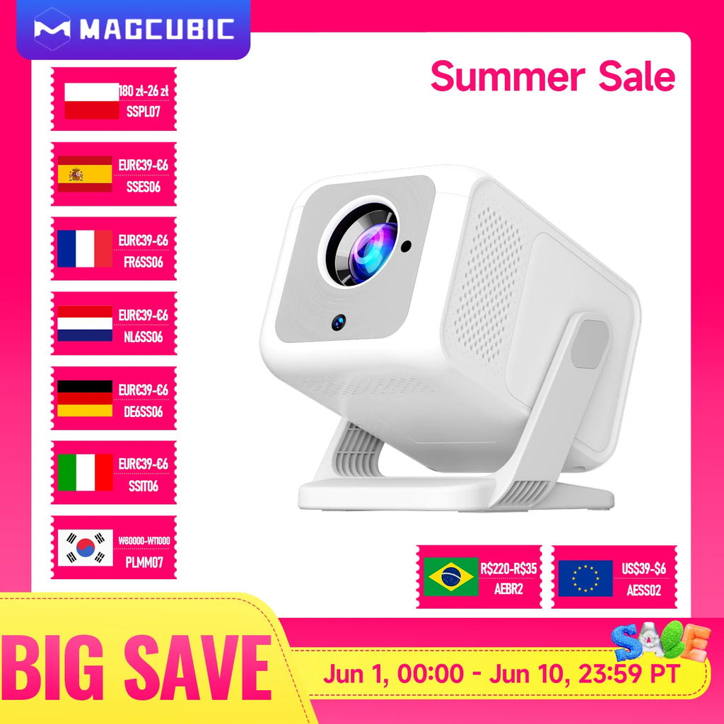 Magcubic HY310X 4K Mini Projector With Full HD 1080P 420ANSI Android 11 Auto Focus Keystone for Outdoor Theater Stand Projector