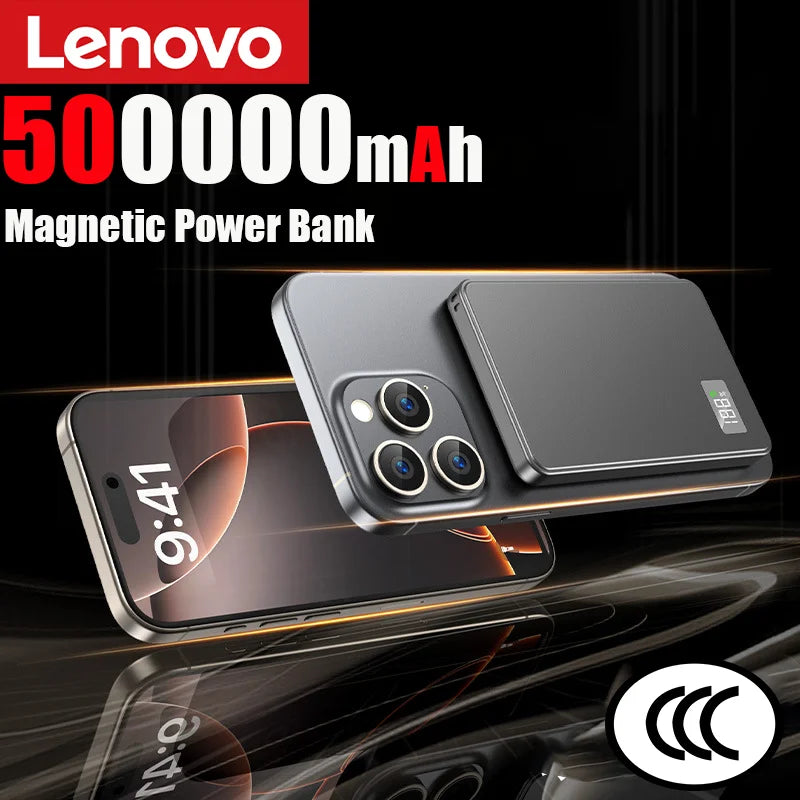 Lenovo Large Capacity Magnetic Power Bank  20W Wireless Fast Portable Charger for Magsafe Powerbank for iPhone Samsung 2026 New