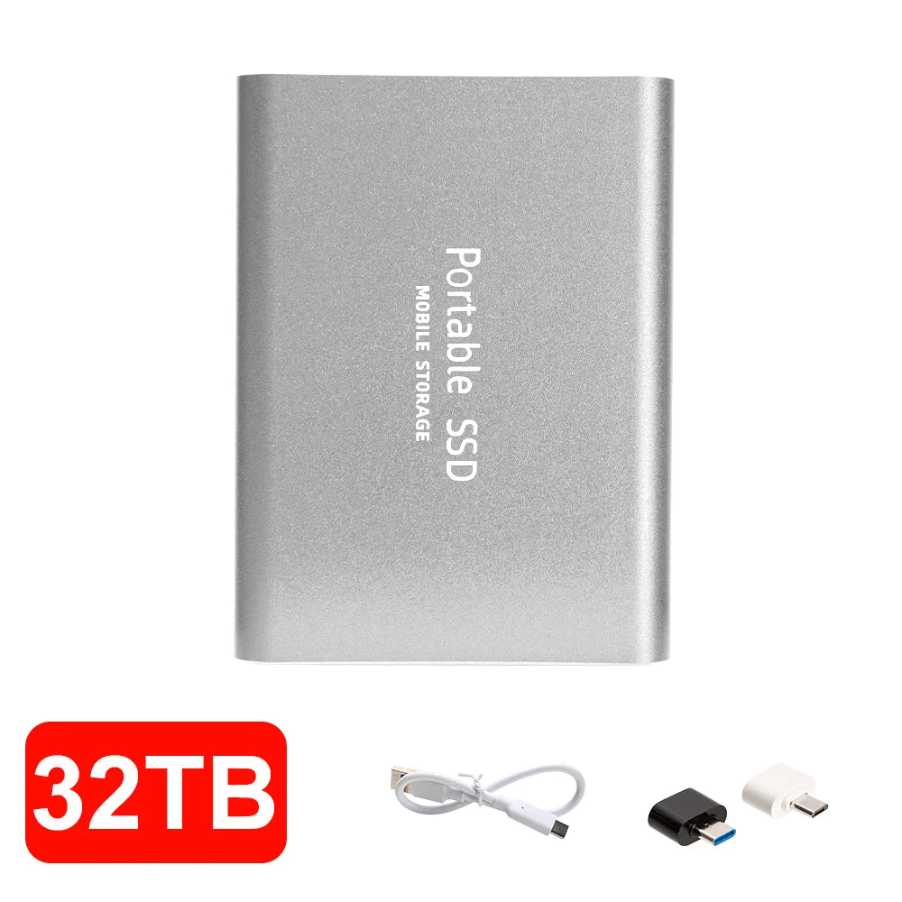 12TB External SSD Portable USB C Solid State Drive Ultra Thin Powerful Performance Game File Storage