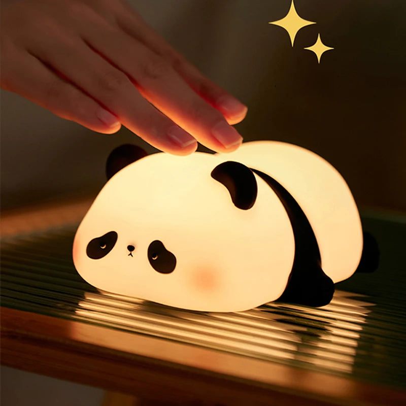 Easter Bunny Lamp Panda Light Ornament Cute Rabbit Lamp Decorations Desk Accessories Cartoon Reading Light Easter Gifts