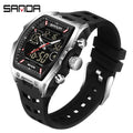 Sanda 6235 Top Brand Men Electronic Watch Big Dial Sports Led Analog Digital Chronograph Military Dual Display Man Wrist Watches