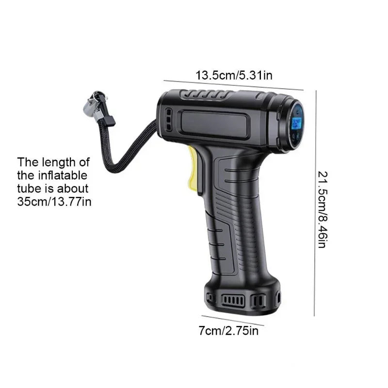 Wireless/wired Car Air Pump Portable 120W Tire Pump Car Air Compressor Tire Inflator Tire Inflator for Motorcycle Bicycle Ball
