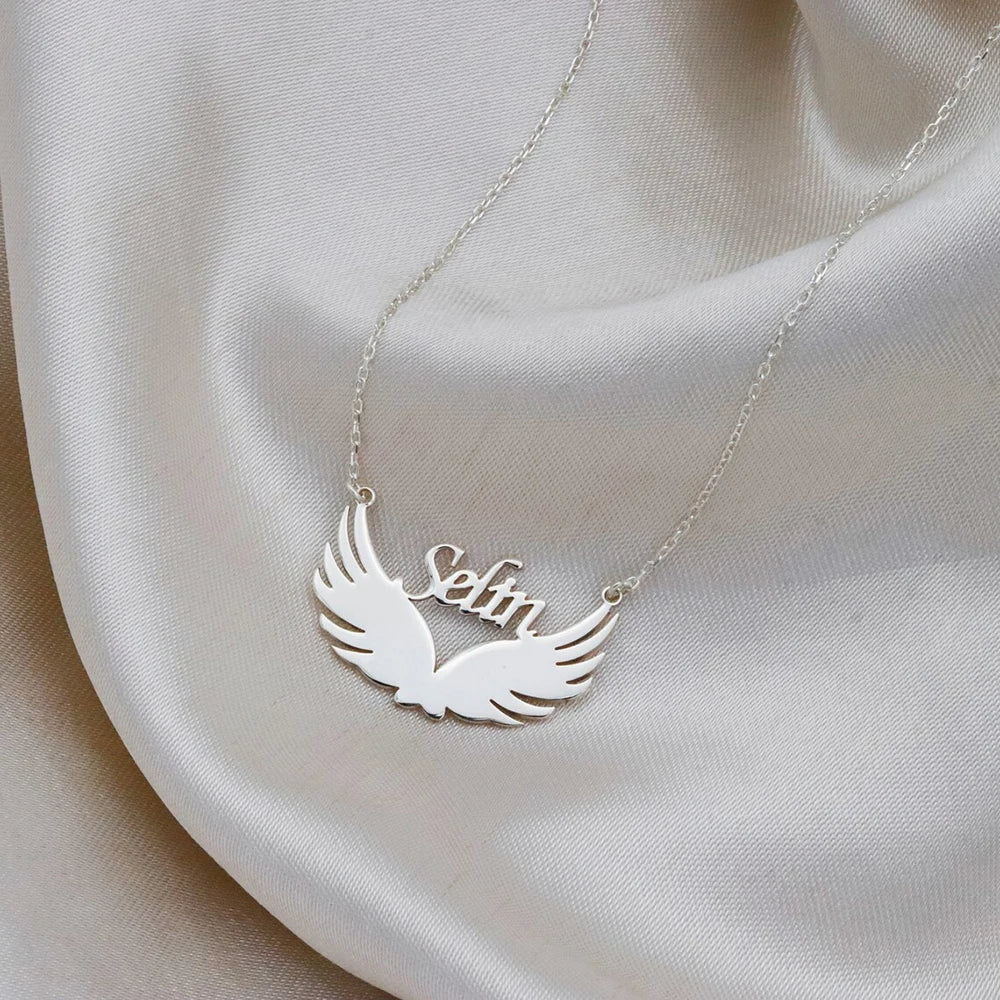 Personalized customized name necklace, multi style stainless steel women's minimalist jewelry pendant, Valentine's Day gift