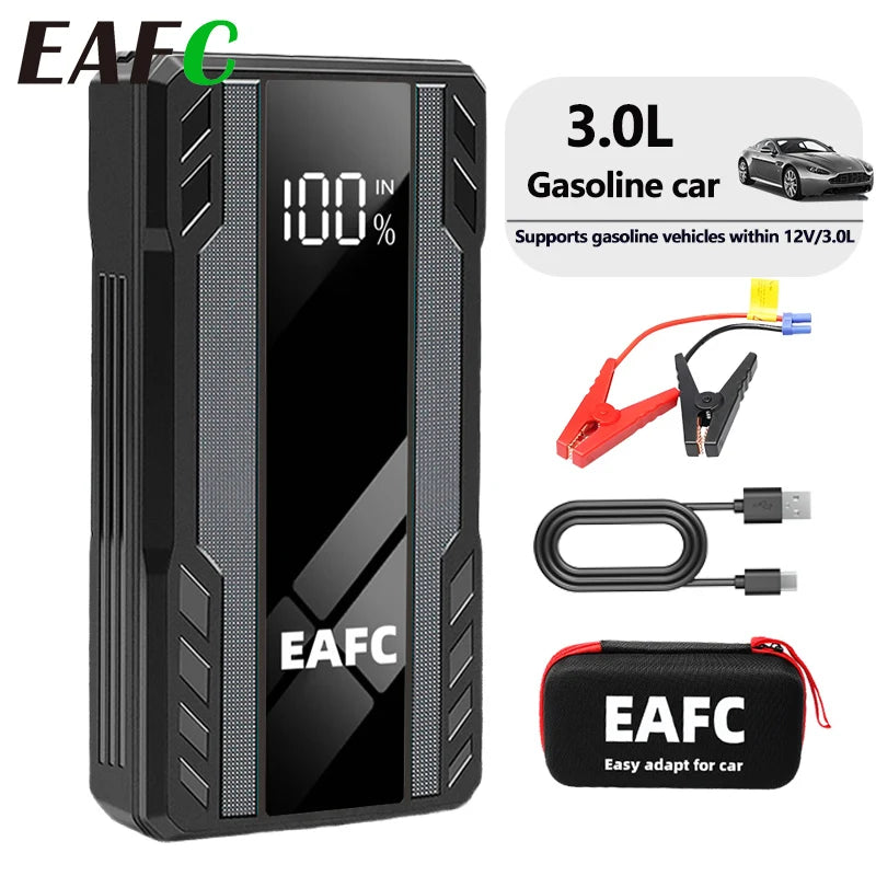EAFC 1000A 12V Car Jump Starter Power Bank Portable Power Bank with USB Quick Charge & LED Light for Cars, Trucks, Motorcycles