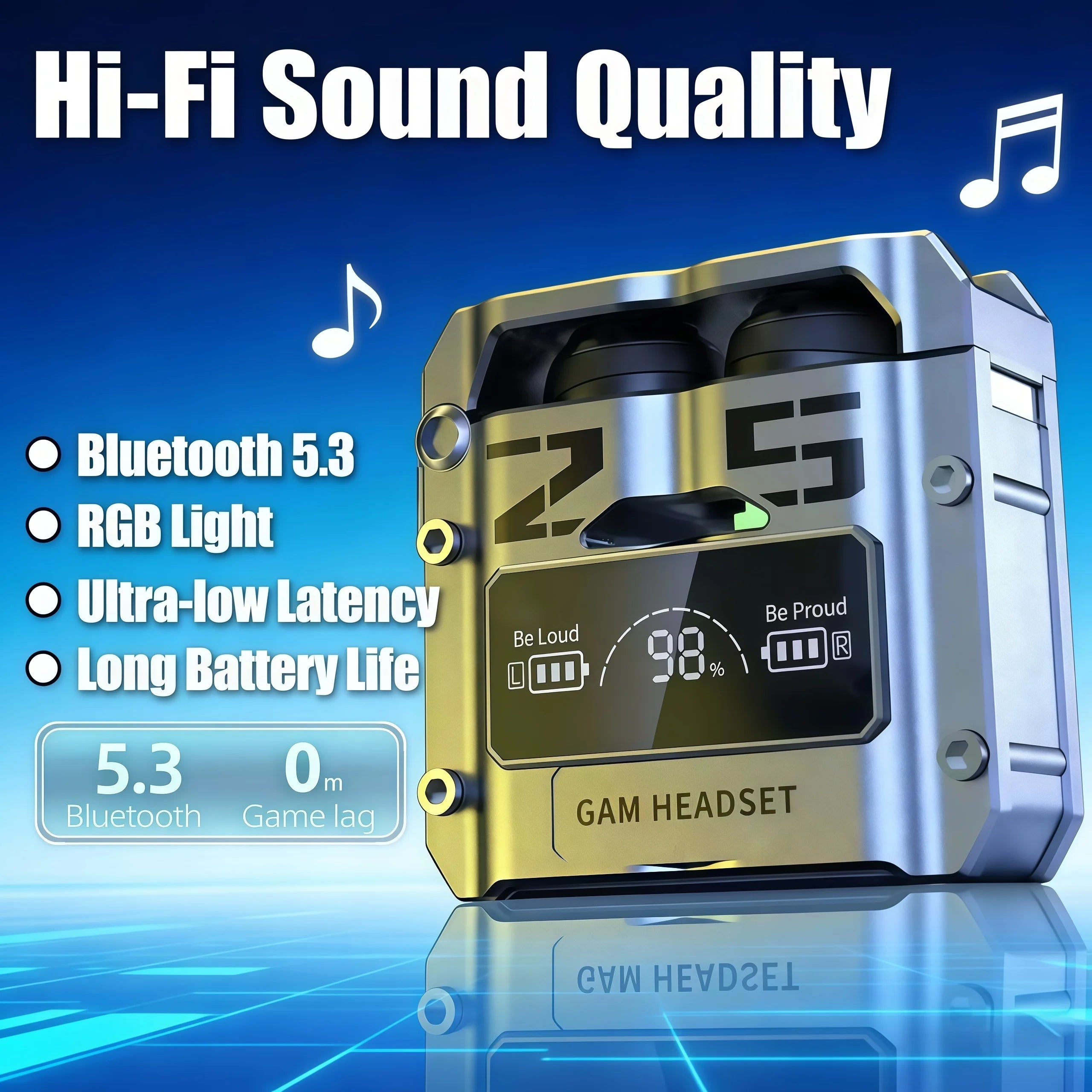 2026 New M25 TWS wireless headphones,Bluetooth 5.3headphones,  sports headphones, LED digital display stereo headphones