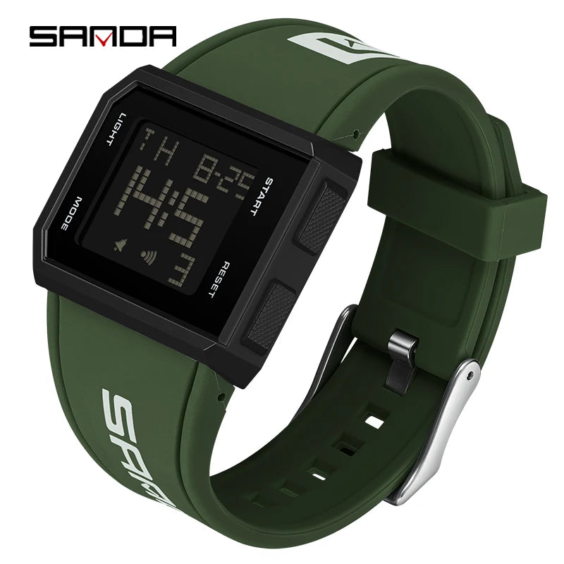 SANDA Brand Men's Watches Fashion Casual Watch for Men Sport LED Digital Wristwatch Waterproof Military Clock Relogio Masculino