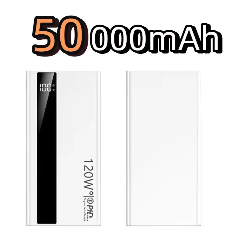 200000mAh High Capacity PowerBank 120W Super Fast Charging Portable External Battery Powerbank For Iphone Huawei Oppo Samsung