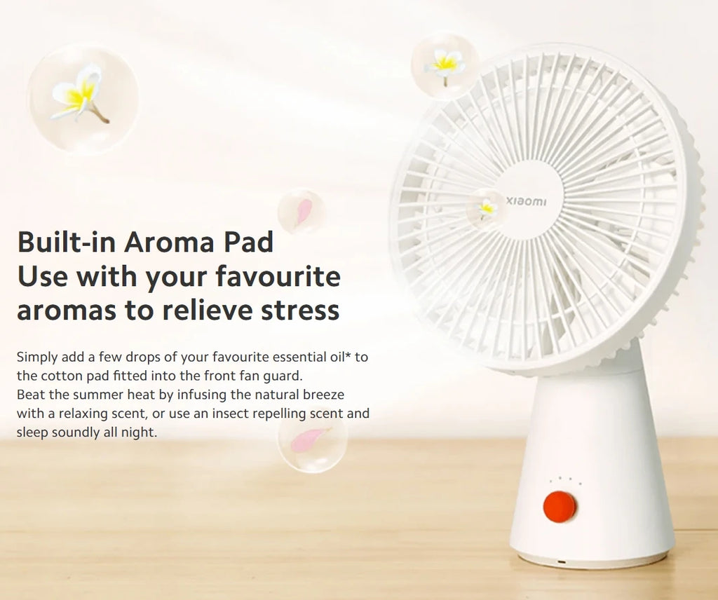 Xiaomi Mijia Desktop Move Fan Type-C Charging 4000 mAh Ultra-long Battery Life Mini Low Noise Desktop Handheld Dual Use Summer