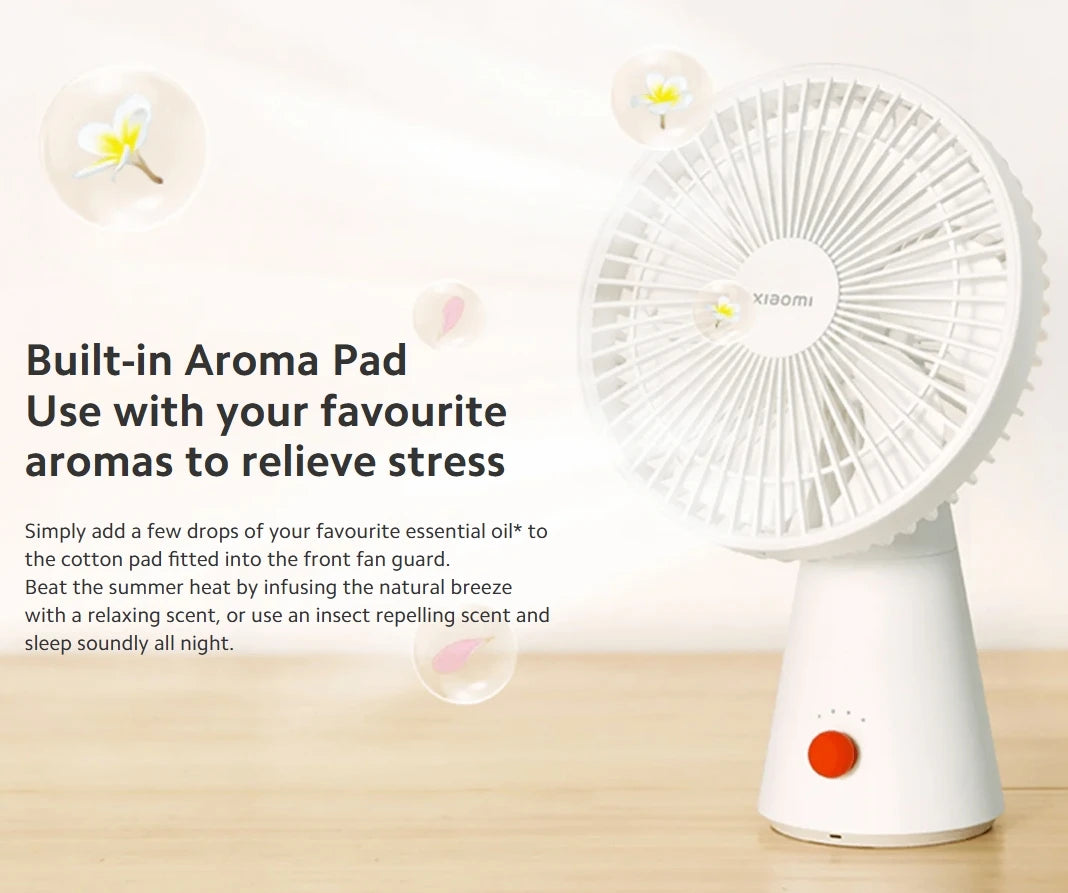 Xiaomi Mijia Desktop Move Fan Type-C Charging 4000 mAh Ultra-long Battery Life Mini Low Noise Desktop Handheld Dual Use Summer