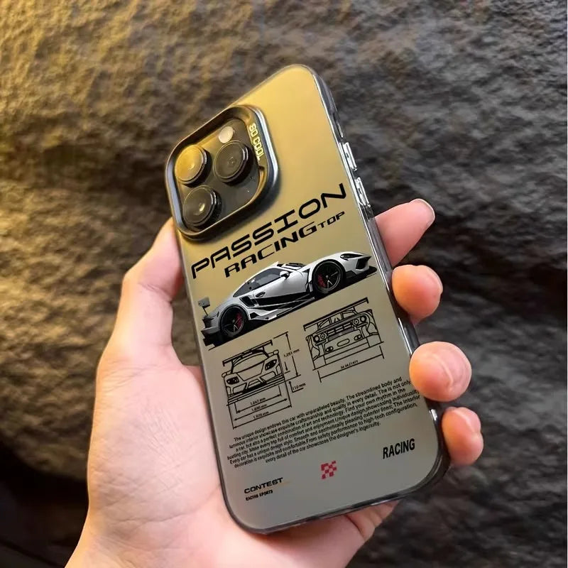 Modern Racing Style Sports Lines Phone Case  for Iphone 17 16 Pro Max 15 14 13 12 11 XS X XR 7 8 Plus 17Air 16E Hard Shell Cover
