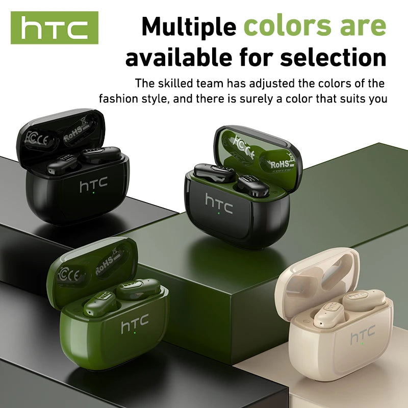 Ai Translation Bluetooth Headphones HTC Wireless Earphones Comfortable Earbuds Clear Sound Quality Earpiece Noise Cancelling Mic