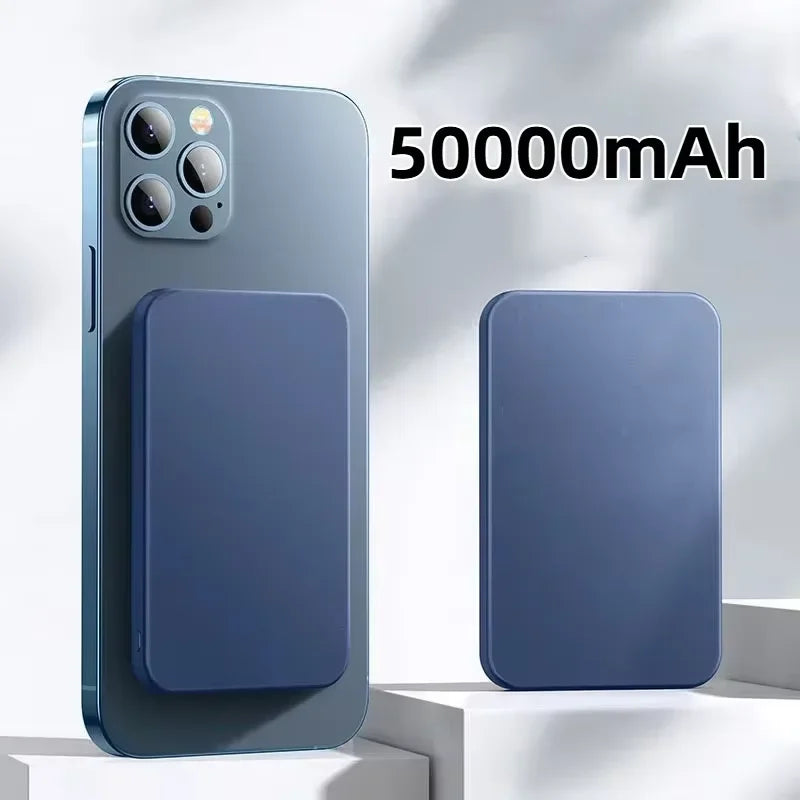 50000mAh Wireless Magnetic Power Bank PD 22.5W Fast Charging Portable External Spare Battery Pack for Magsafe For iPhone Samsung