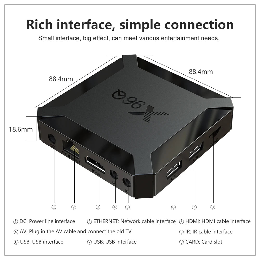 Hot X96Q Android 10.0 Fast Smart TV BOX 2GB 16GB Allwinner H313 Quad Core 4K 2.4G Wifi Set top box 1G8G Media Player