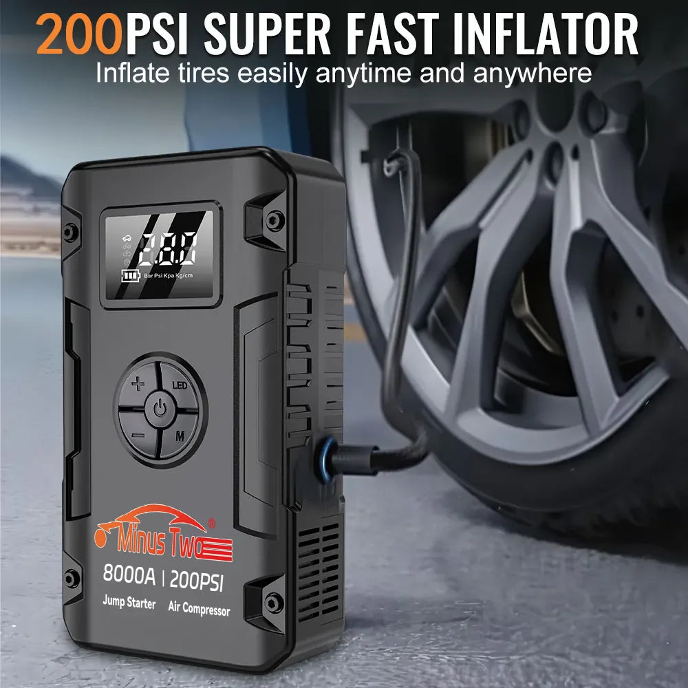 Wireless Peak Car Jump Starter, Portable Emergency Booster & Car Power Supply, All-in-One Backup Power for Vehicle SUV Truck
