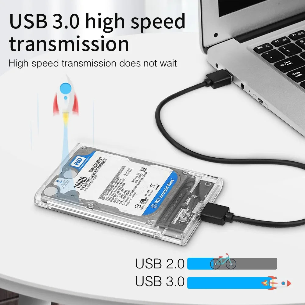 Harddisk Boxs USB 3.0/Type C to SATA III Hard Disk Case 2.5Inch HDD SSD External Enclosure Hard Drive Disk Box External HDD Case