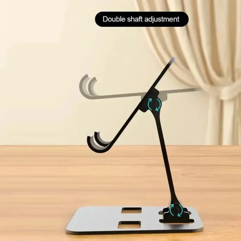Xikcu Foldable Desk Phone Holder Mount Stand For iPhone 12-16 Universal Mobile Phone Holder Tablet Desktop Aluminum Alloy Holder