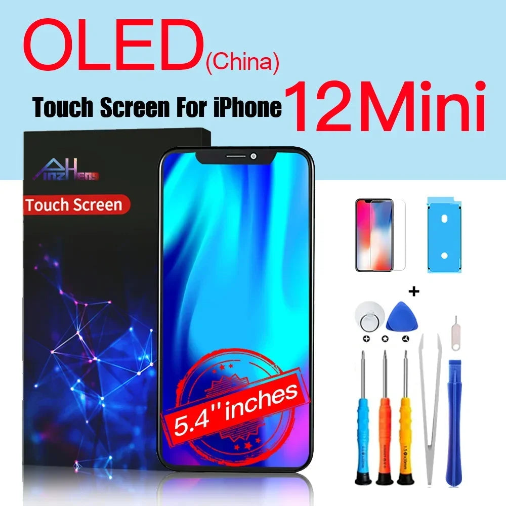 PINZHENG High Quality Screen AMOLED INCELL LCD OLED OEM For iPhone 11 12 13 Mini Pro Max XS XR MAX Display Replacement With Tool