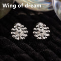925 Sterling Silver Earrings Dandelion Beads Earrings Ladies Elegant Fashion Wedding Party Jewelry Gift