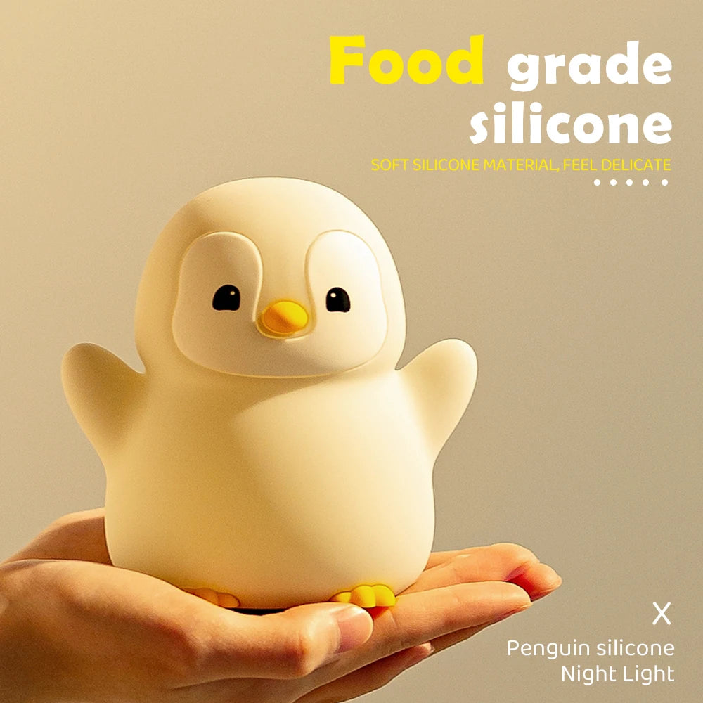 Cute Duck Capybara Night Light for Kids Animal Silicone Nursery Night Lamp Touch Control Nightlight Rechargeable Beside Lamp
