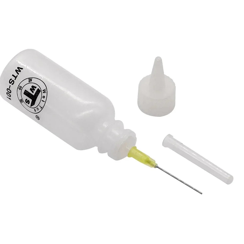 WTS-001 50ml Needle Tip Plastic Rosin Bottle Cleaning Liquid Flux Alcohol Oil Dispenser Plastic Hand Bottle Cleaner DIY Repair