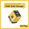 ASOMETECH 35W GaN Charger LED Display QC3.0 30W 25W PD PPS Quick Charge USB Type C Charger For iPhone 14 Pro Samsung S23 Xiaomi
