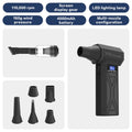 Powerful Air Blower 110000Rpm 4 Gear Adjustable Turbo Jet Blower With Led Light Battery Display Cordless Compressed Air Duster