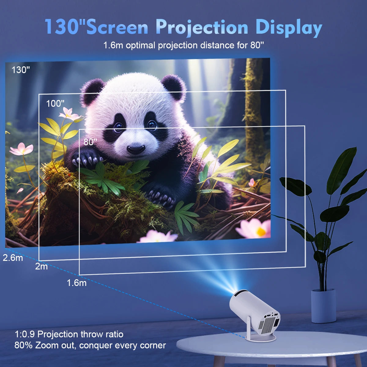 Magcubic HY300 Pro 4K Projector 260ANSI Android 11 Portable Projector Dual WiFi6 BT5.0 Outdoor Cinema Home Theater Support 720P