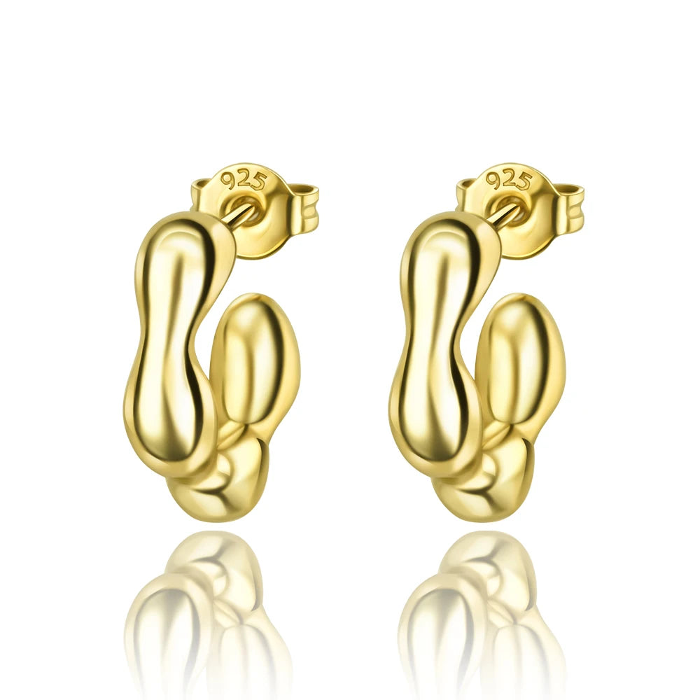 925 Sterling Silver 2026 New Earrings Sparkling Zircon Studs, 3 Color Gold/Rose Gold/Silver Fashion Accessory For Daily Use