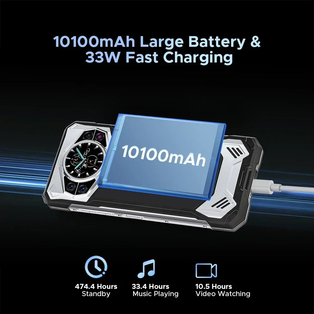 【Brand+】World Premiere DOOGEE S200 5G Rugged Phone 6.72" 120Hz Display 12GB RAM 256GB ROM 100MP AI Main Camera 10100mAh  NFC