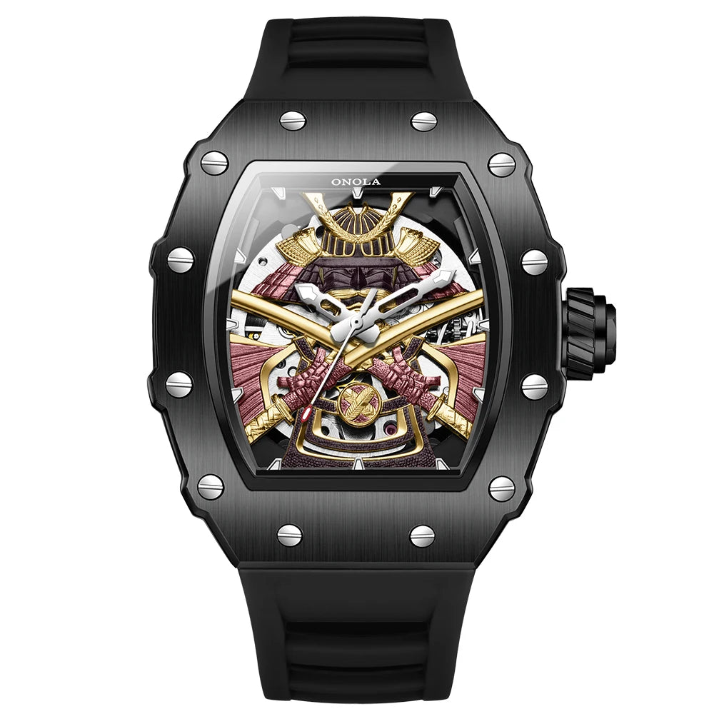 ONOLA Men Automatic Watch Luxury Brand Fashion Luminous Waterproof Mechanical Watches Men Military Sports Watches Gifts for Men