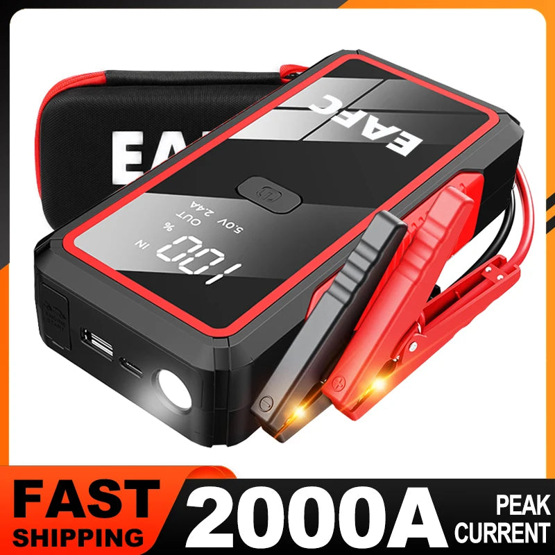 Car Jump Starter 2000A/1200A/600A Car Battery Starter Portable Power Bank Charger 12V Auto Emergency Starting Device Booster