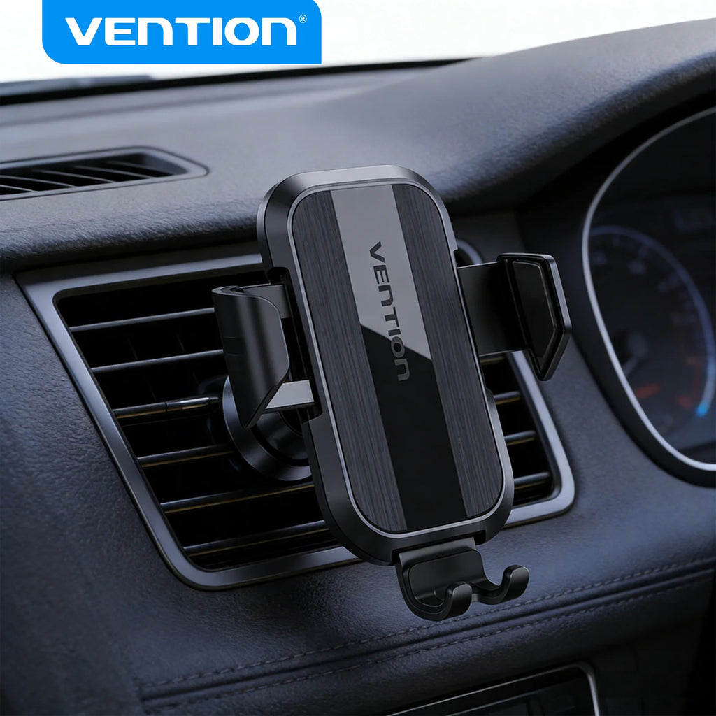 Vention Car Phone Holder Mount, Gravity Auto Locking Universal Phone Holder with Hook Clip for Car Air Vent for iPhone Samsung