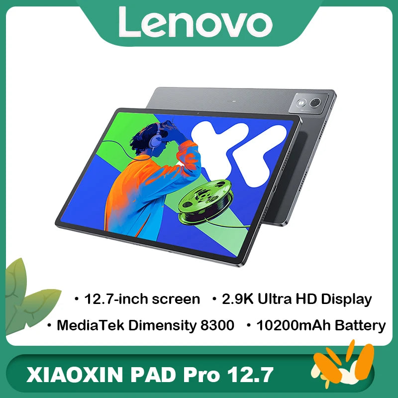Lenovo Xiaoxin Pad Pro 12.7 2025  Full Eye-Care Screen Tablet for Entertainment, Office Work & Study, Powered by Dimensity 8300