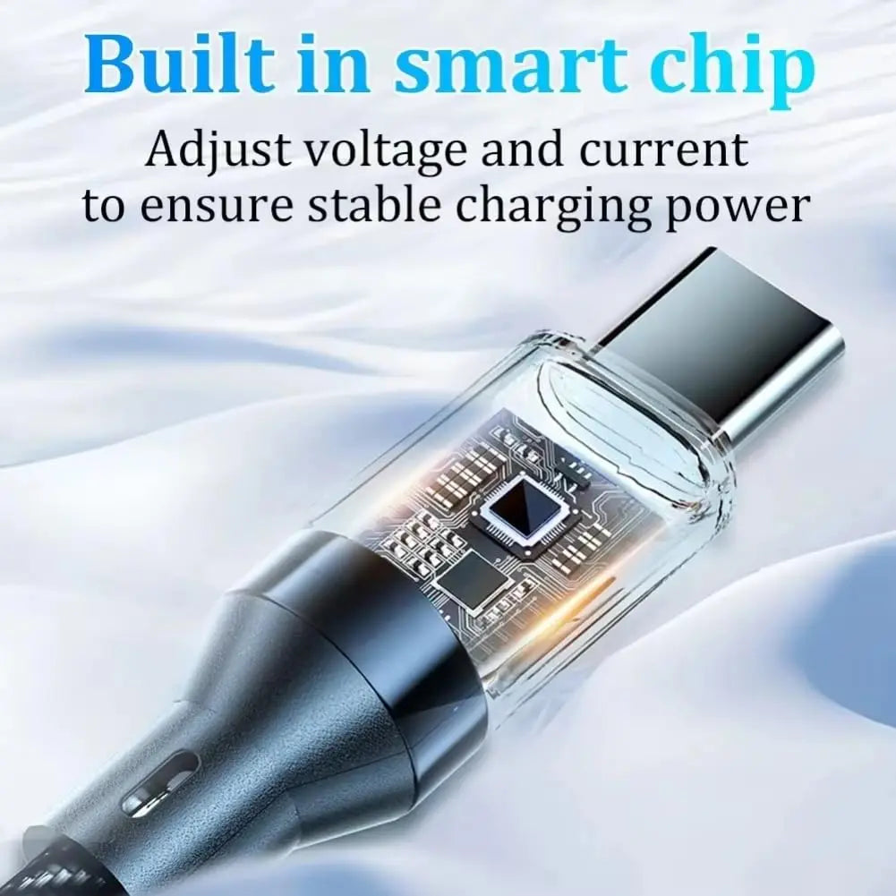 100W 120W USB C Cable Fast Charging Cord with LED Display, USB A to C & C to C Charger Cable High Speed Type C Cable for Phone