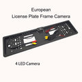 4/8/12LED European License Plate Rearview Camera Frame Reverse Backup Camera Night Vision for Truck Car SUV, Camper Pickup