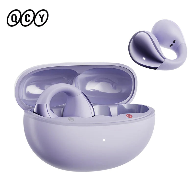 QCY Crossky C30 Open Ear Wireless Earphones Bluetooth 5.4 Spatial Audio Stable Fit OWS Earbuds 4 Mic ENC Multi-Point Connection