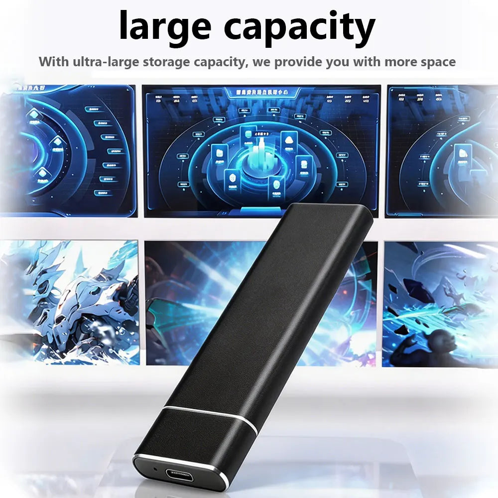 Fast transmission external solid-state drive, portable SSD, 2TB/4TB high-capacity external hard drive, suitable for PC/data tran