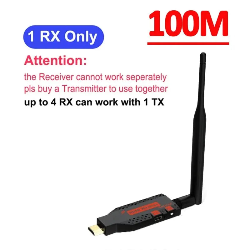 1080P 150m Wireless HDMI-Compatible 1 TX to 4 Splitter Video Transmitter Receiver for PS4 Camera Laptop PC to TV Monitor