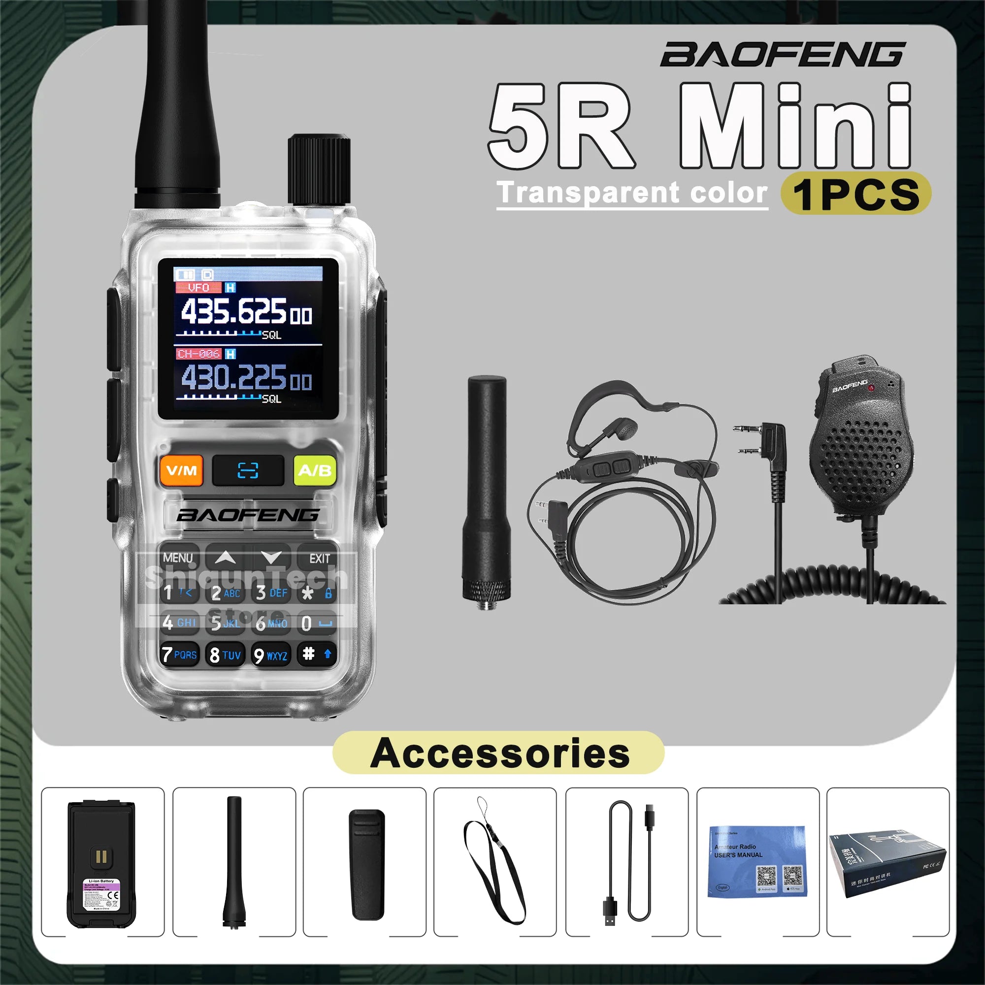 Baofeng UV 5R Mini Walkie Talkie Air Band UHF/VHF Dual Watch Dual PTT Bluetooth Programming Type-C Camping Ham Radio Upgrade 5R